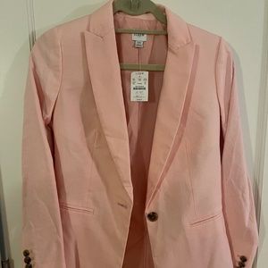Light Pink Linen-Blend Blazer 00